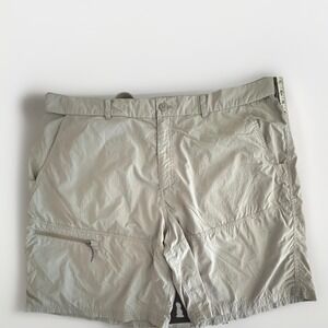 (2) Patagonia Sandy Cay Shorts XXL Gray Nylon Hiking Fishing Outdoor 9" Inseam